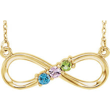 14K Three-Stone Family Infinity 17