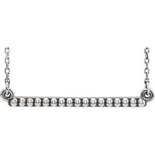 14K Rose Beaded Bar 16-18