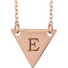 14K Rose Engravable Geometric Necklace