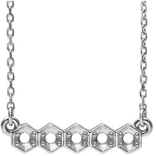 14K Rose Five-Stone Bar Necklace Mounting