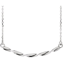 Twisted Ribbon Bar Necklace or Center