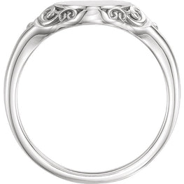 Sterling Silver Oval Signet Ring