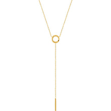 14K Yellow Circle & Bar 