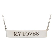 14K Gold Engravable Bar Necklace