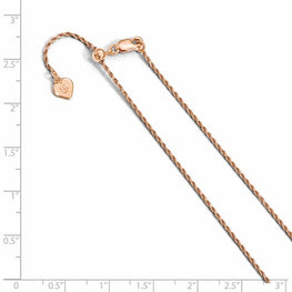 22'' Sterling Silver Adjustable Rope Chain