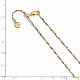 22'' Gold Plated Adjustable Rope Chain