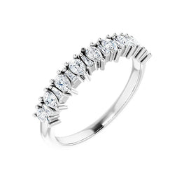 14K White Gold 1/2 CTW Diamond Anniversary Band