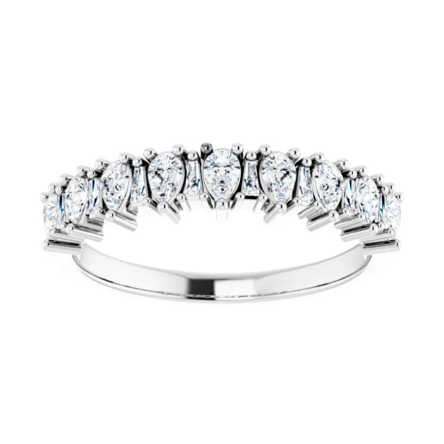 14K White Gold 1/2 CTW Diamond Anniversary Band