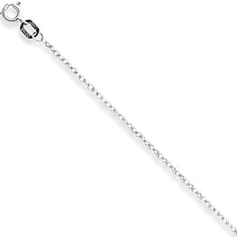 22 in - 925 Sterling Silver 1mm Cable Chain