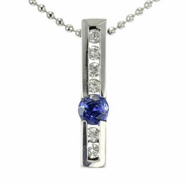 SPECIAL ORDER - 14K Gold Sapphire & Diamond Necklace
