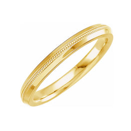 18K Yellow Gold 2.5 mm Knife Edge Wedding Band