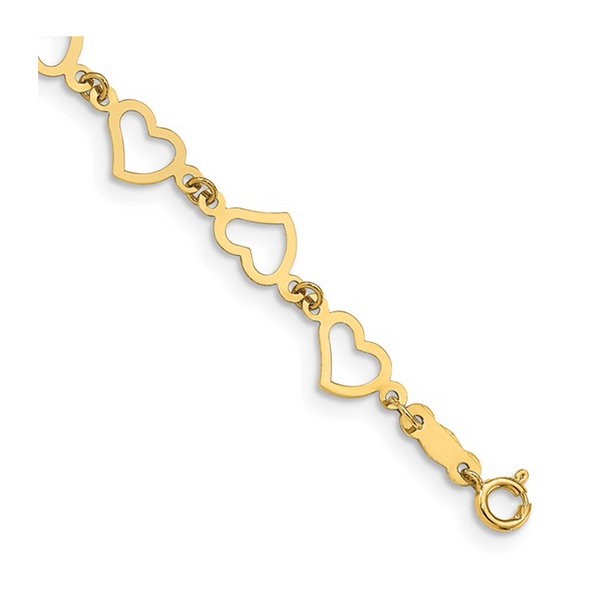 Buy Two Row Hollow Wheat Chain Bracelet Real 14K Yellow Gold 7.5 Online in  India - Etsy