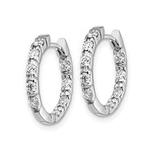 14k Yellow Gold Moissanite Hoop Earring