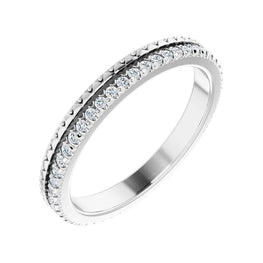 14K White 1/5 CTW Natural Diamond Eternity Band