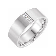 14K White Gold 1/10 CTW Natural Diamond Band