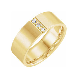 14K Yellow Gold 1/10 CTW Natural Diamond Band