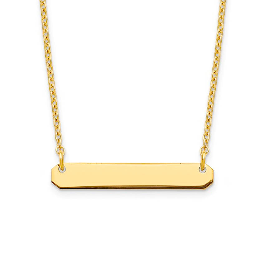 Gold Plated Small Bar Necklace