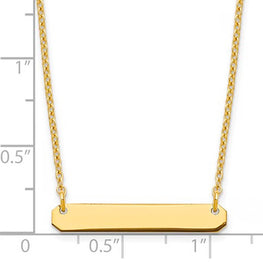 Gold Plated Small Bar Necklace