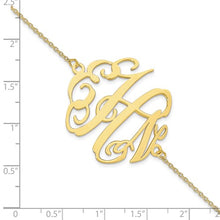 10K Yellow Gold Monogram Plate Bracelet