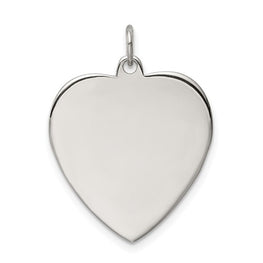 Sterling Silver Engraveable Heart Pendant