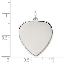 Sterling Silver Engraveable Heart Pendant