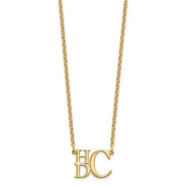 Semi Stacked Gold Monogram Necklace