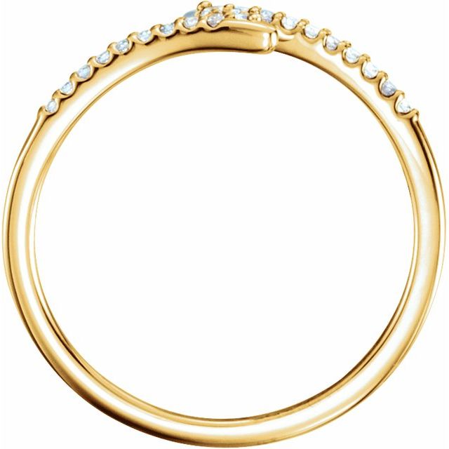 Yellow Gold Thunder Diamond Stackable Ring