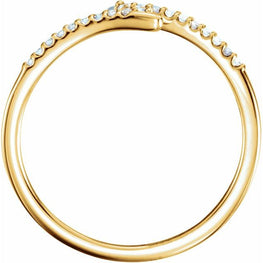 Yellow Gold Thunder Diamond Stackable Ring