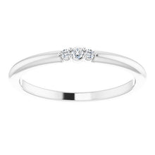 Sterling Silver Diamond Stackable Ring