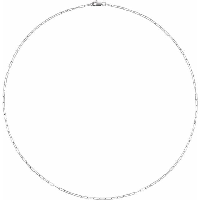 Sterling Silver Flat Link 18" Chain