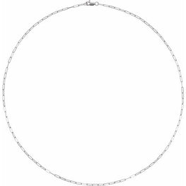 Sterling Silver Flat Link 18" Chain