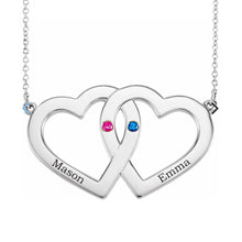 14K Yellow Gold 2-Stone Family Heart 18