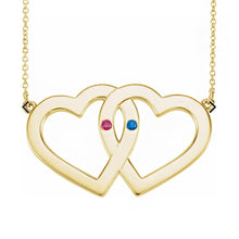 14K Rose Gold 2-Stone Family Heart 18