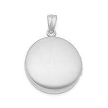 Sterling Silver 20mm Diamond Round Locket