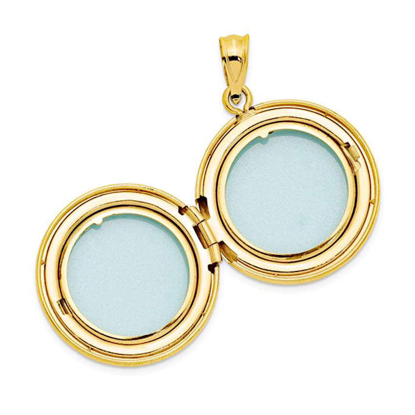 14K Gold Plated Sterling Silver 20mm Round Locket