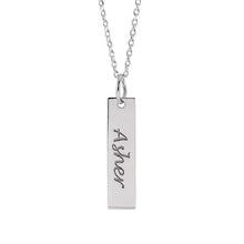 18K Rose Gold-Plated Engravable Bar Necklace