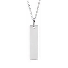 18K Rose Gold-Plated Engravable Bar Necklace