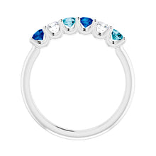 Sterling Silver 6-Stone Family Ring