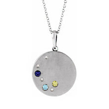 Sterling Silver 1-5 Stone Family Circle 16-18