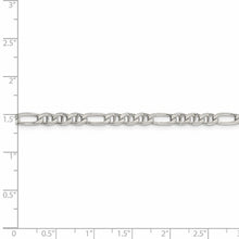 Sterling Silver 3.75mm Figaro Anchor Chain Necklace