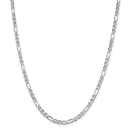 Sterling Silver 3.75mm Figaro Anchor Chain Necklace