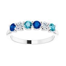 Sterling Silver 6-Stone Family Ring