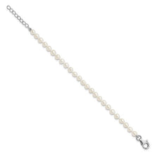 Sterling Silver 4-5mm Pearl Necklace, Bracelet & Earring Set