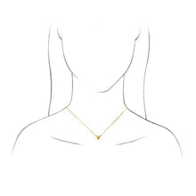 18K Yellow Gold-Plated  8x7.2 mm Heart Necklace