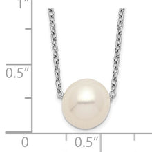 Sterling Silver 9-10mm White Pearl Necklace