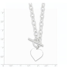 Sterling Silver Engraveable Heart Necklace