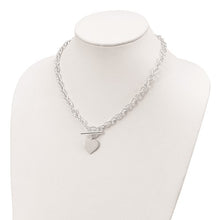 Sterling Silver Engraveable Heart Necklace