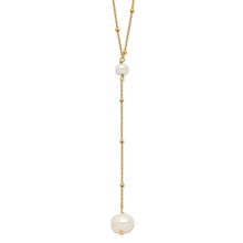 Sterling Silver Gold-tone Freshwater Pearl Necklace