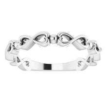 Sterling Silver Infinity-Inspired Heart Ring