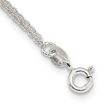 Sterling Silver and Rose-tone Heart Lock and Key 2-strand Necklace
